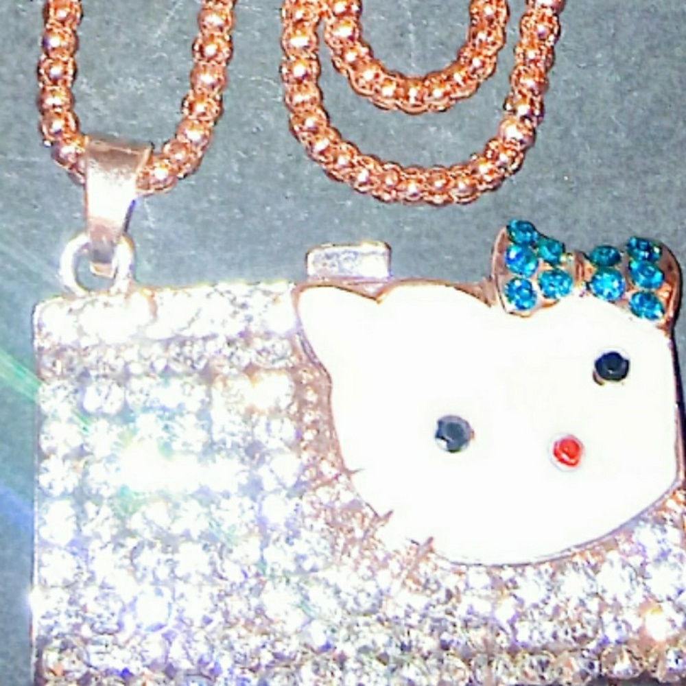 Betsey Johnson Hello kitty purse charm necklace
